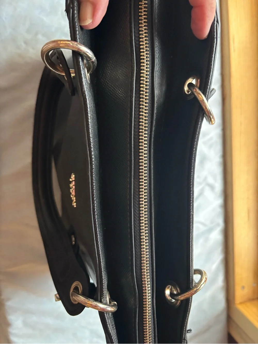 Guess Black Tote with Silver Hardware “Camaro”
